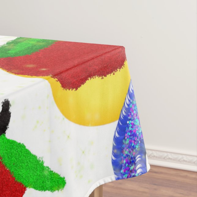 Glitzer Rosh Hashanah schießt Äpfel und Honig Tischdecke (Beispiel)