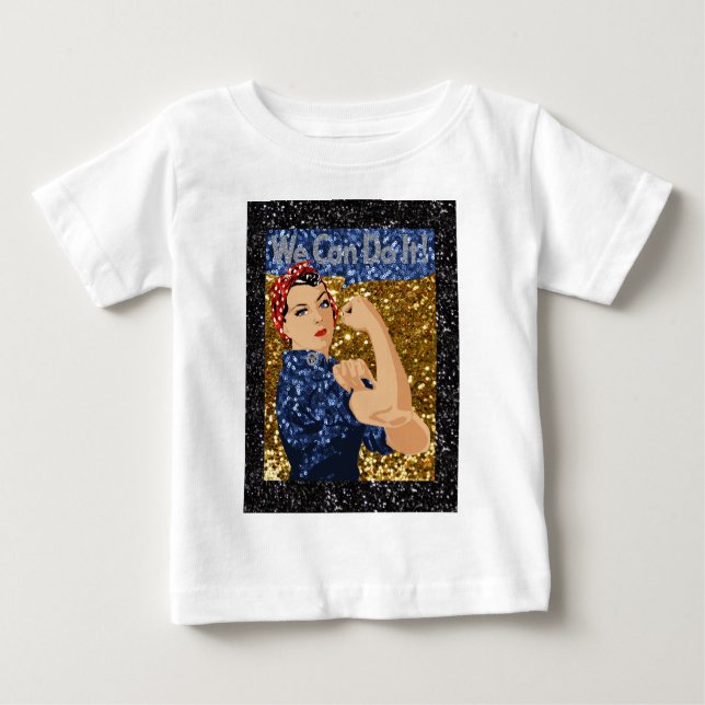 Glitzer rostig den Nieter Baby T-shirt (Vorderseite)