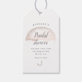 Glitzer rot Schirm Brautparty vielen Dank Geschenkanhänger