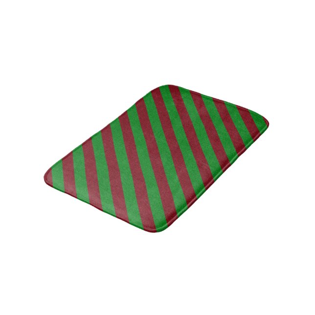 Glitzer Rot und Grün Badematte (Schrägansicht)