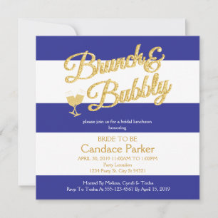 Glitzer, Royal Blue Bridal Dusche Einladungen
