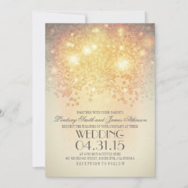 Glitzer Saitenlichter Elegante Hochzeit Einladung