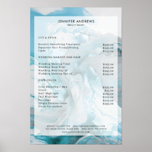 Glitzer-Salon-Preisliste Plakat