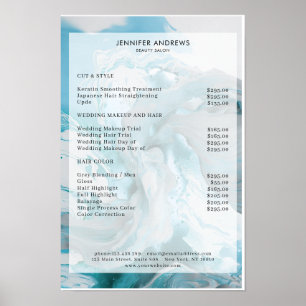 Glitzer-Salon-Preisliste Plakat