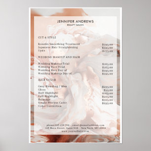 Glitzer-Salon-Preisliste Plakat