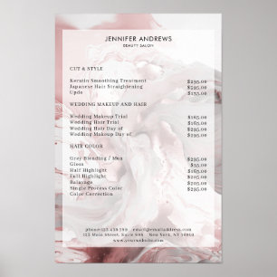 Glitzer-Salon-Preisliste Plakat