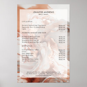Glitzer-Salon-Preisliste Plakat
