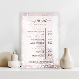 Glitzer Salon Price List Poster