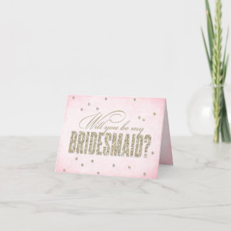 Glitzer schauen, wirst du meine Bridesmaid sein? M Einladung