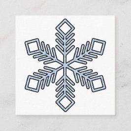 Glitzer-Schneeflocke - Babyblaue Äste Begleitkarte
