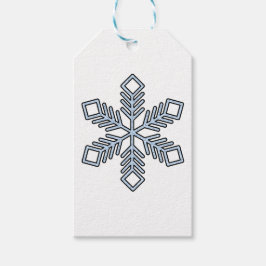 Glitzer-Schneeflocke - Babyblaue Äste Geschenkanhänger