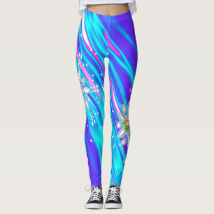 Glitzer-Schneeflocken Leggings