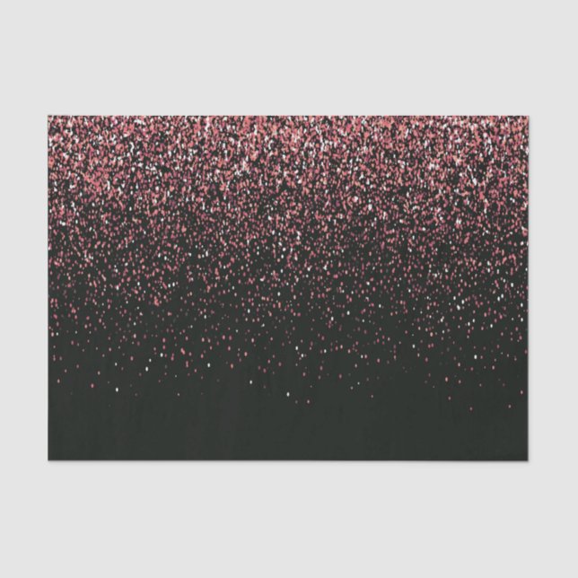 Glitzer Schwarz/Rosa Seidenpapier (Vorderseite)