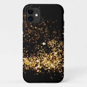 Glitzer schwarzer Goldmarmor Case-Mate Tough Apple iPhone Hülle