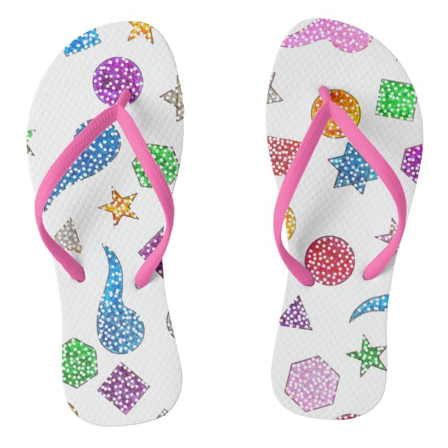 Glitzer Shapes Womens Flops Flip Flops (Fußbett)