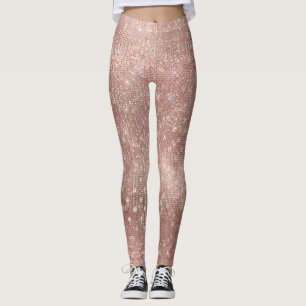 Glitzer-Silber-Bürste punktiert das rosa funkelnd Leggings