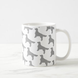 Glitzer Silver Golden Retriever Pattern Kaffeetasse