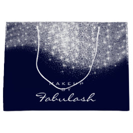 Glitzer Silver Grauname Blue Navy Bridal White Große Geschenktüte