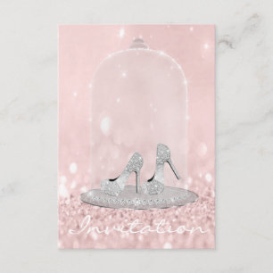 Glitzer Silver Gray Pink Diamond Shoes Glitzer Einladung