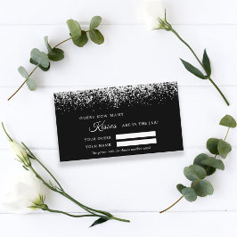 Glitzer Silver Wie viele Kisses Showspielkarte Platzkarte