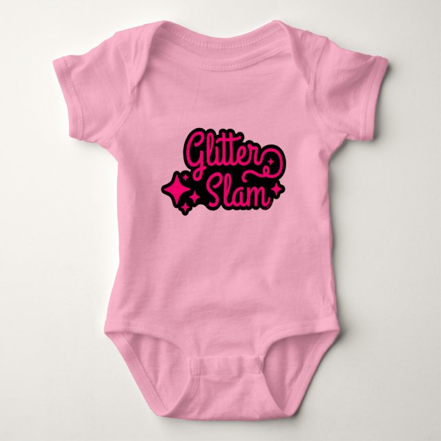 Glitzer Slam Baby Strampler (Vorderseite)