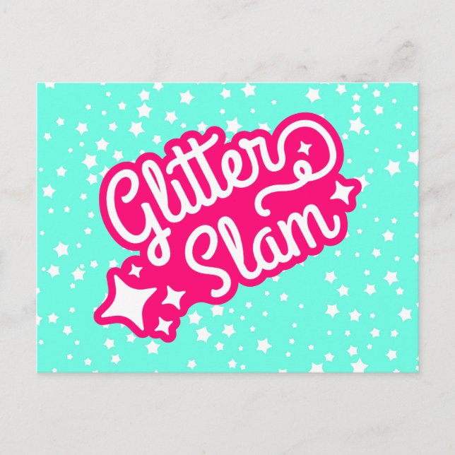 Glitzer Slam Postkarte (Vorderseite)