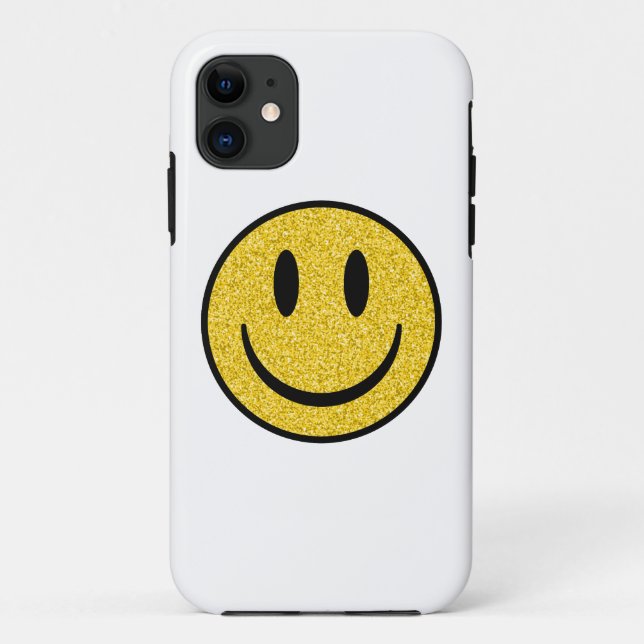 Glitzer Smile Face Case-Mate iPhone Hülle (Rückseite)