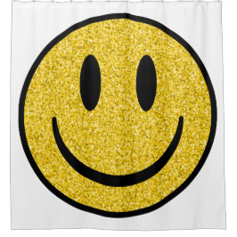 Glitzer Smile Face Duschvorhang