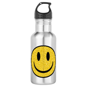 Glitzer Smile Face Edelstahlflasche