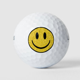 Glitzer Smile Face Golfball