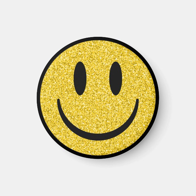 Glitzer Smile Face Magnet (Vorne)