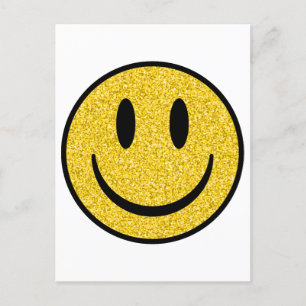 Glitzer Smile Face Postkarte