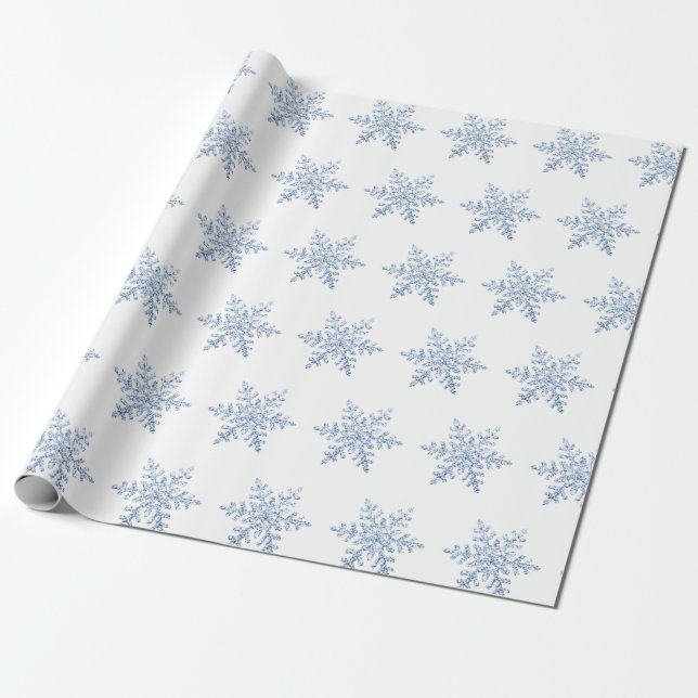 Glitzer Snowflake Pattern Geschenkpapier (Ungerollt)