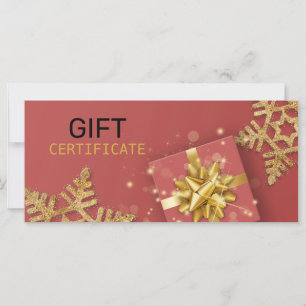 Glitzer Snowflakes Gold Geschenkboxen Red Giftkart