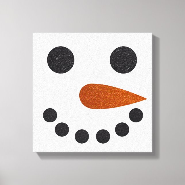 Glitzer Snowman Winter Leinwand Art Weihnachtsgesc (Vorderseite)
