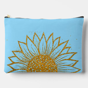 Glitzer Sonnenblume Muttertag Mit Monogramm Zubehörtasche
