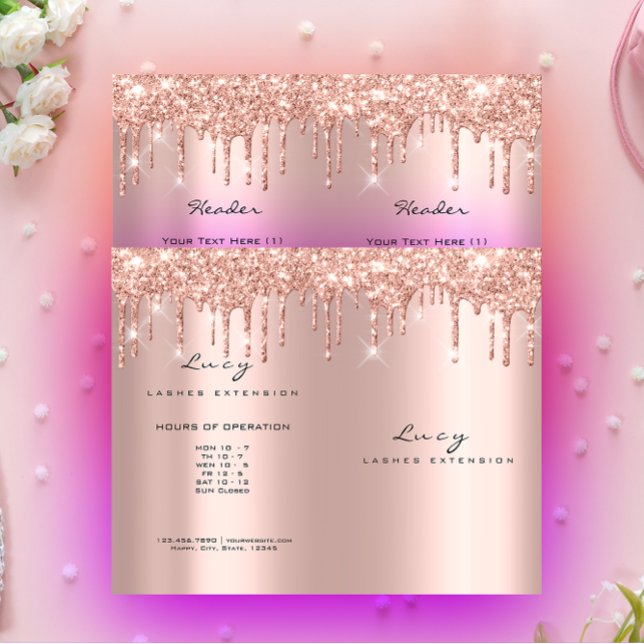 Glitzer Spark Makeup Augapfel Preise Packungsbeila Flyer (Spark Glitter Makeup Eye Lash Prices Leaflet Rose Flyer)