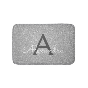 Glitzer-Sparkasse Monogramm Bath Mat Badematte