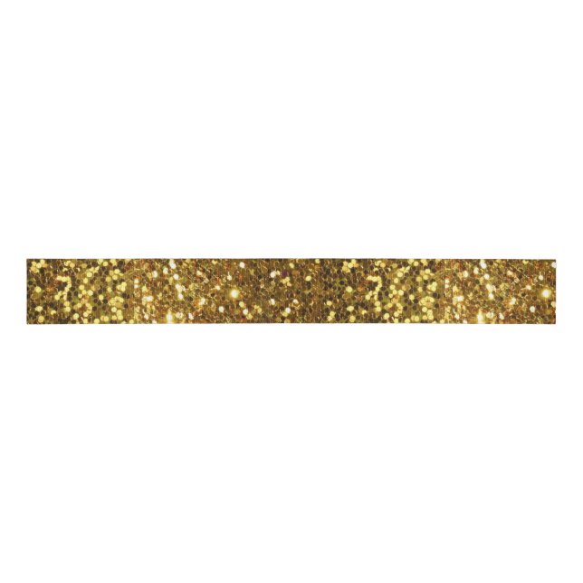 Glitzer Sparkle Gold Imitate Sequel Ripsband (Vorderseite)