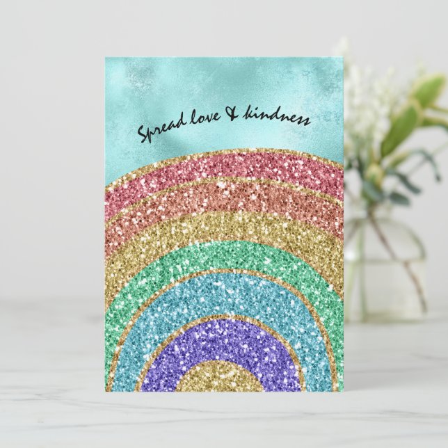 Glitzer Sparkle Gold Rainbow (Stehend Vorderseite)