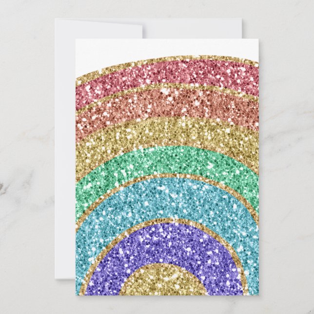 Glitzer Sparkle Gold Rainbow Karte (Vorderseite)
