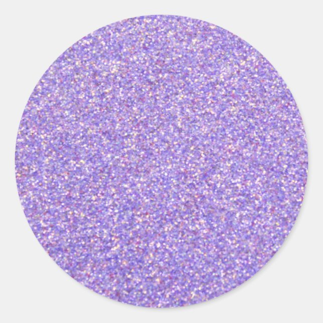Glitzer Sparkle Lila Runder Aufkleber (Vorderseite)