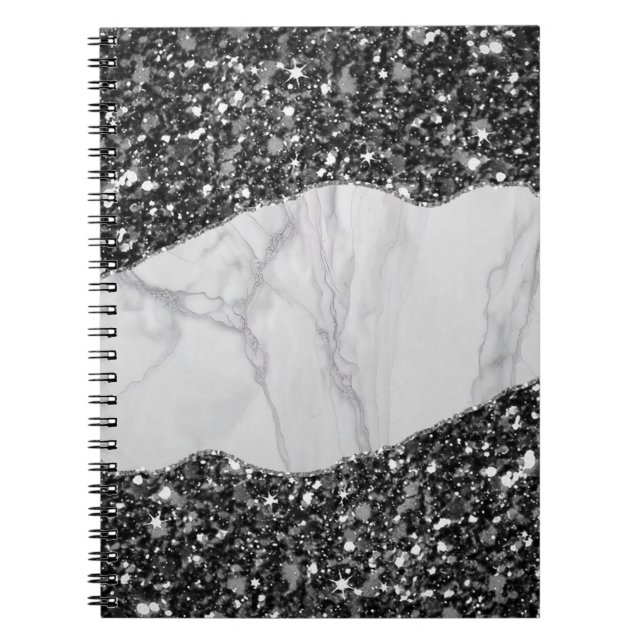 Glitzer Spiral Notebook Notizblock (Vorderseite)