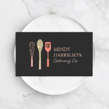 Glitzer Spoon Whisk Spatula Bäckerei Catering Logo