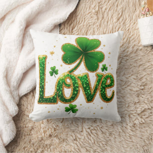 Glitzer St. Patrick's Day Design Kissen