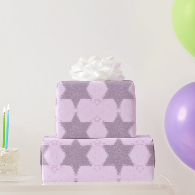Glitzer Star von David: Einwicklungspapier Geschenkpapier (Partygeschenke)