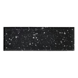Glitzer Stars2 - Silbernes Schwarzes Namenschild