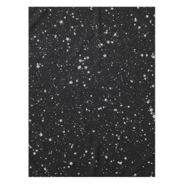 Glitzer Stars2 - Silbernes Schwarzes Tischdecke