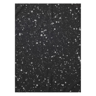 Glitzer Stars2 - Silbernes Schwarzes Tischdecke