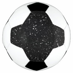 Glitzer Stars2 - Silver Black Fußball